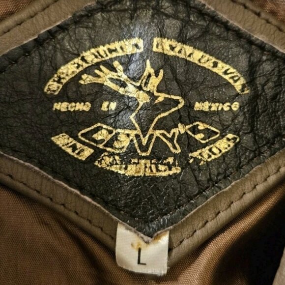 Vintage Western Leather Fringe Jacket Size Lg Cowgirl Cowboy Festival Motorcycle - Picture 4 of 16